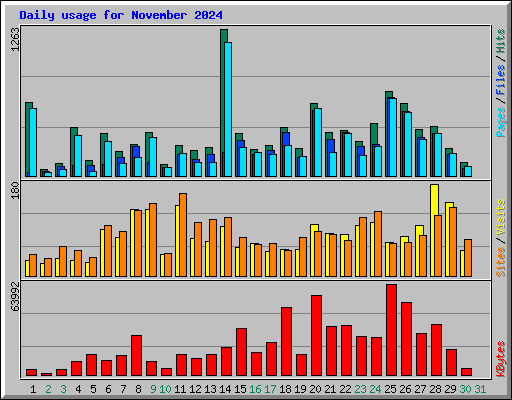 Daily usage for November 2024