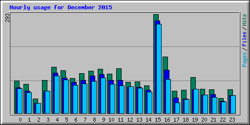 Hourly usage for December 2015