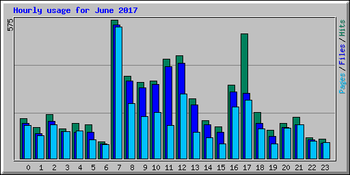 Hourly usage for June 2017