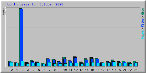 Hourly usage for October 2020