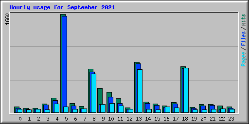Hourly usage for September 2021