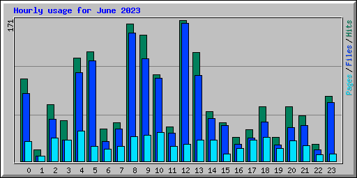 Hourly usage for June 2023