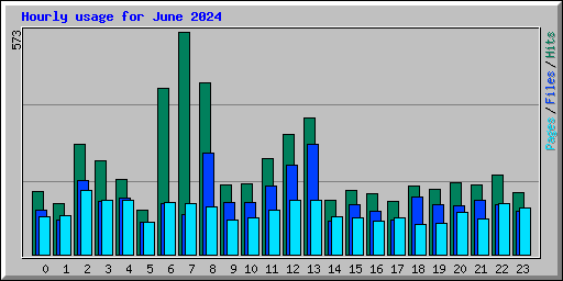 Hourly usage for June 2024