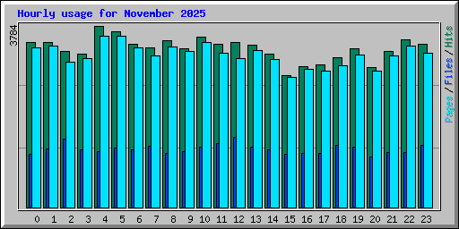 Hourly usage for November 2025