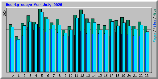 Hourly usage for July 2026